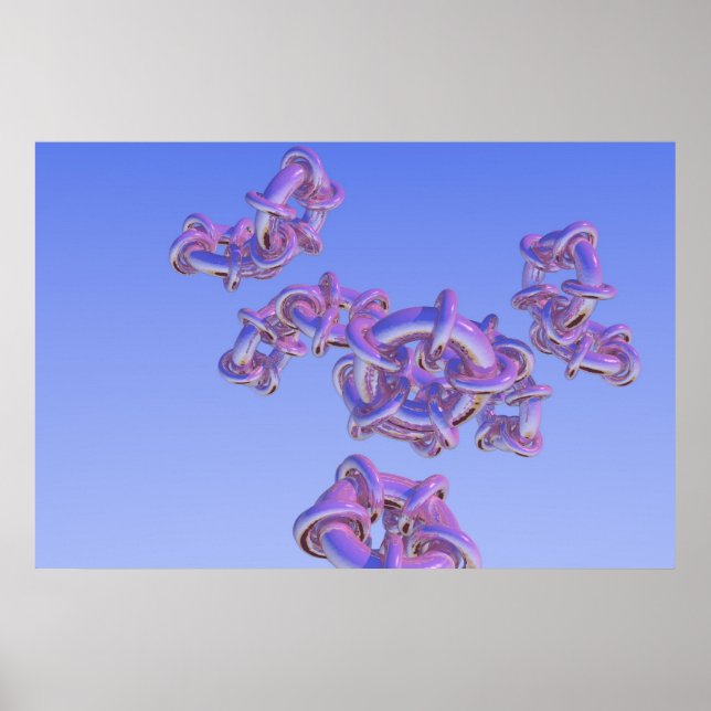 Póster Progressão Fractal do Toro 3 (Frente)