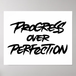 Poster Progresso Acima da Perfeição