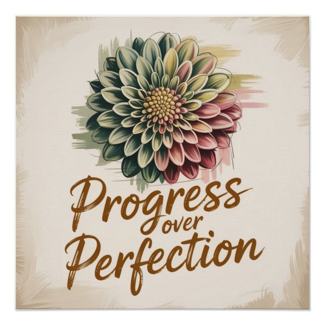 Póster Progresso acima da perfeição (Frente)