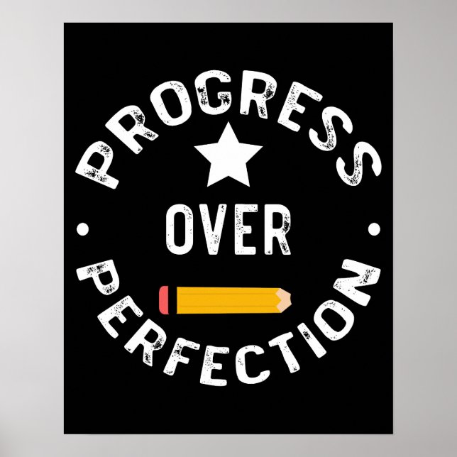 Poster Progresso Acima da Perfeição De Volta às Aulas Pro (Frente)