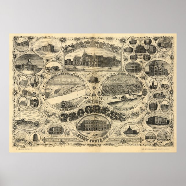 Póster Progresso da Rua Louis - 1884 (Vogel) BigMapBlog.c (Frente)