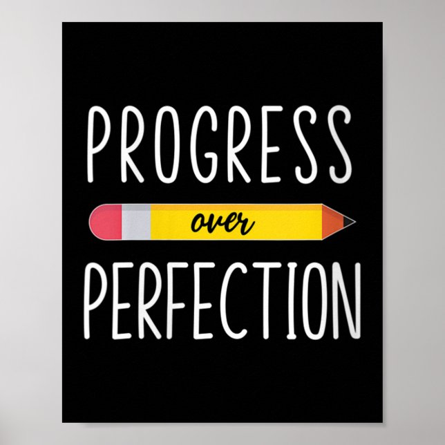 Poster Progresso das Mulheres Acima da Perfeição Motivaci (Frente)