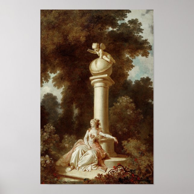 Poster Progresso do Amor (Painel Direito) - Fragonard (Frente)