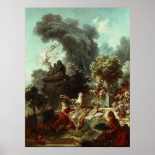 Poster Progresso do Amor (Painel Superior) - Fragonard