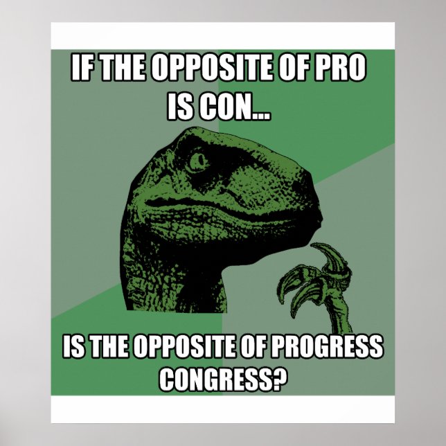 Poster Progresso do Filosoraptor Vs Congresso (Frente)