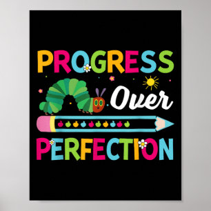 Poster Progresso Motivacional Em Relação À Perfeição De V