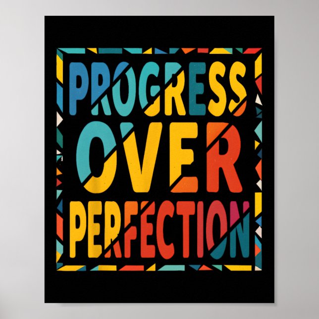 Poster Progresso Sobre Perfeição De Volta às Aulas Profes (Frente)