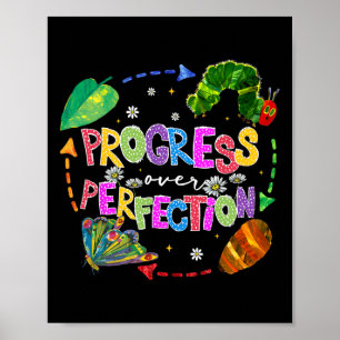 Poster Progresso Sobre Perfeição Professor Volta às Aulas