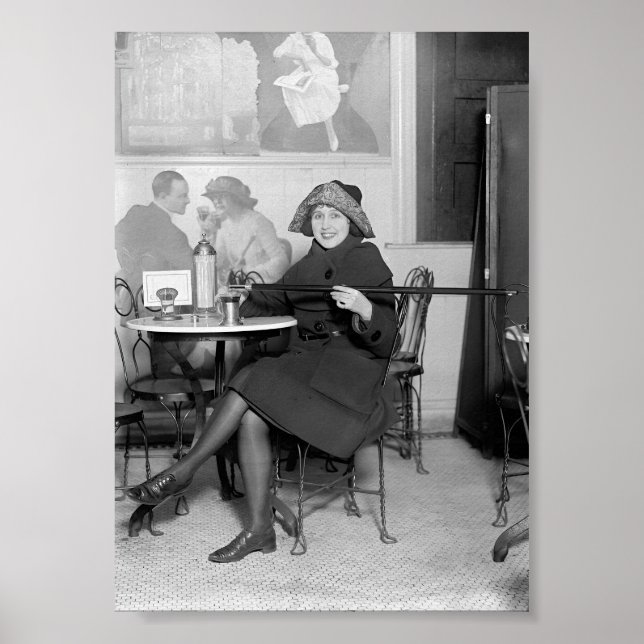 Poster Proibição, Arte Vintage Negra e Branca (Frente)