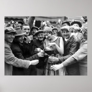 Poster Proibição, Cerveja, Preto e Branco, Vintage