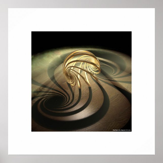 Poster Projeção de luz através de Loxódromo (Frente)