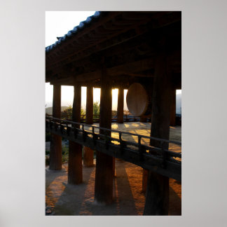 Poster Projetado com uma fotografia da Coreia do Sul, imp