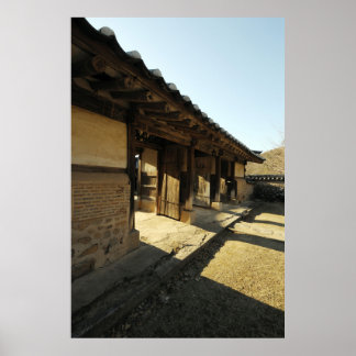 Poster Projetado com uma fotografia da Coreia do Sul, imp