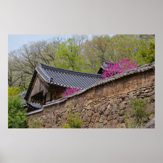 Poster Projetado com uma fotografia da Coreia do Sul, imp (Frente)