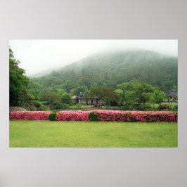 Poster Projetado com uma fotografia da Coreia do Sul, imp