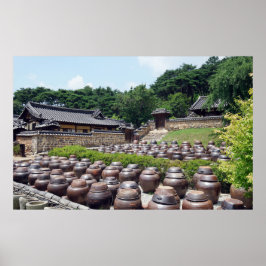 Poster Projetado com uma fotografia da Coreia do Sul, imp