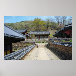 Poster Projetado com uma fotografia da Coreia do Sul, imp
