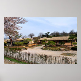 Poster Projetado com uma fotografia da Coreia do Sul, imp