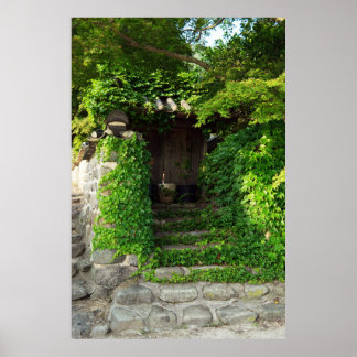 Poster Projetado com uma fotografia da Coreia do Sul, imp