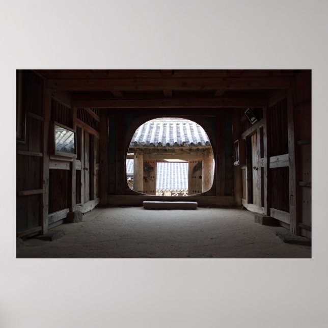 Poster Projetado com uma fotografia da Coreia do Sul, imp (Frente)