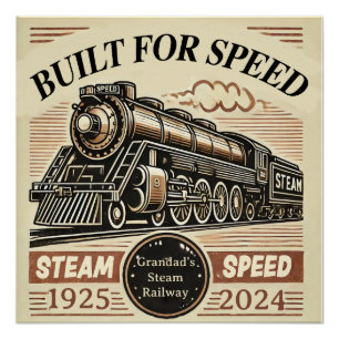 Póster Projetado para velocidade - Poster brilhante perso