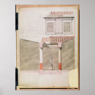 Póster Projete para o vestíbulo do palácio de Pompeiian