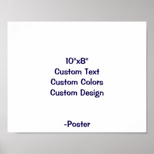 Poster Projete seu próprio 10"x8" Matte