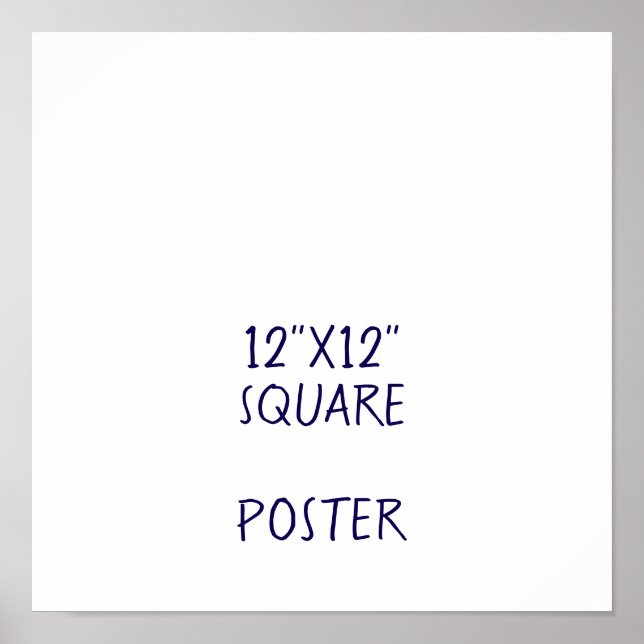 Poster Projete seu próprio 12"x12" (Frente)