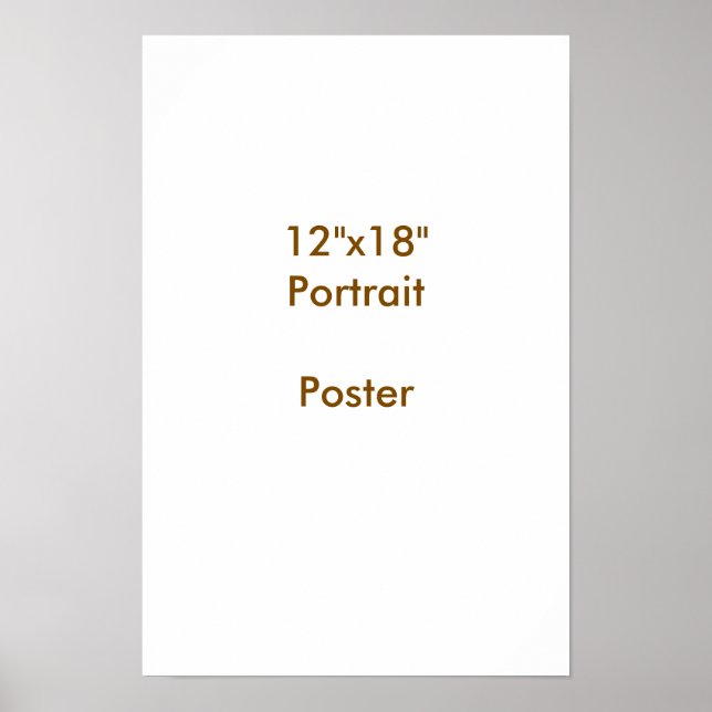 Poster Projete seu próprio 12"x18" (Frente)