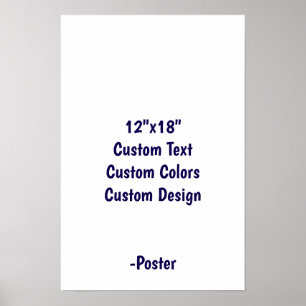 Poster Projete seu próprio 12"x18" fosco