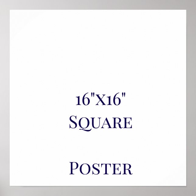 Poster Projete seu próprio 16"x16" (Frente)