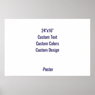 Poster Projete seu próprio 24"x16" Matte