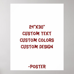Poster Projete seu próprio 24"x30" Matte