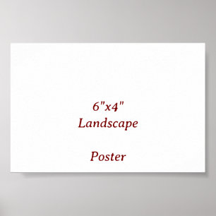 Poster Projete seu próprio 6"x4"