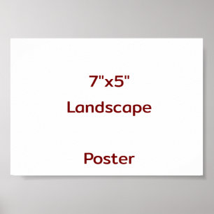 Poster Projete seu próprio 7"x5"