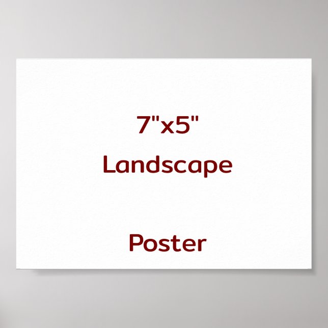 Poster Projete seu próprio 7"x5" (Frente)