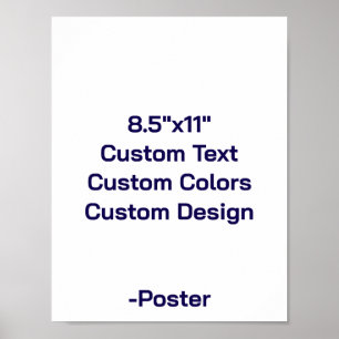 Poster Projete seu próprio 8,5"x11" Matte