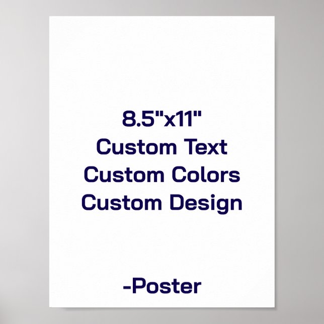 Poster Projete seu próprio 8,5"x11" Matte (Frente)