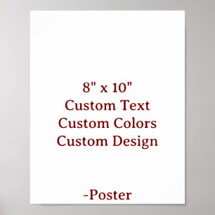Poster Projete seu próprio 8" x 10" Matte