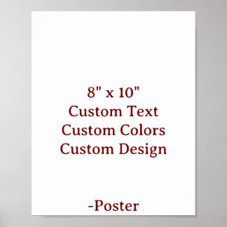 Poster Projete seu próprio 8" x 10" Matte