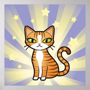 Póster Projete seu próprio gato dos desenhos animados