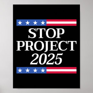 Poster Projeto 2025 Anti Trump Bandeira Dos EUA Politico 