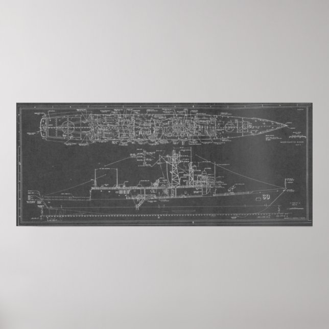 Póster Projeto da USS Rodney M. Davis FG-60 (Frente)