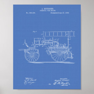 Poster Projeto de arte patenteada do Chemical Fire Engine