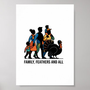 Poster Projeto de Jantar de Ação de Graças em Família Fel