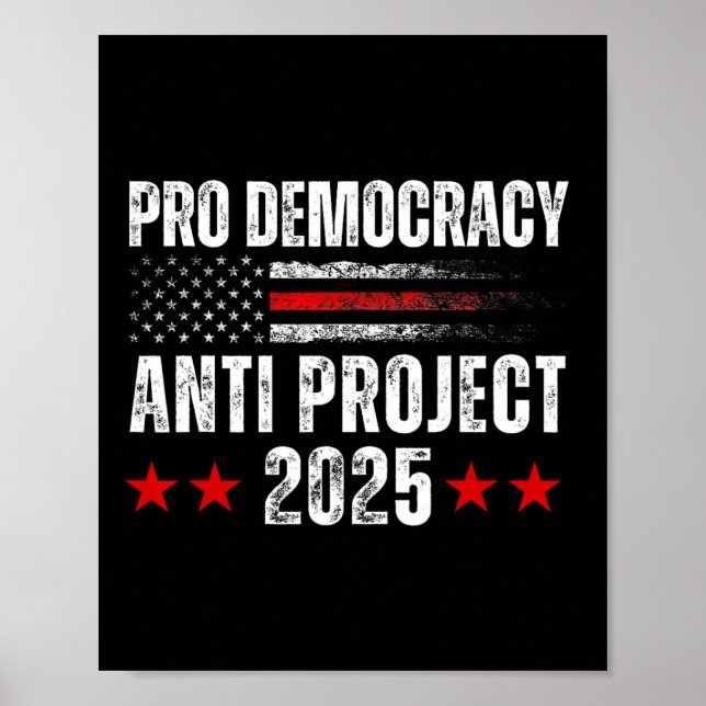 Poster Projeto Democracy Anti Project 2025 Stop Project 2 (Frente)