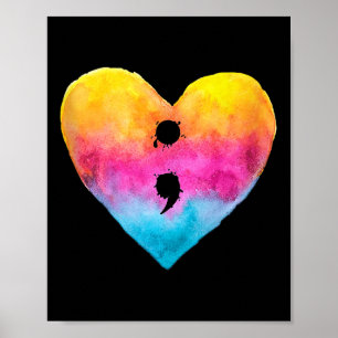 Poster Projeto Heart Semicolon Prevenção ao Suicídio Ment