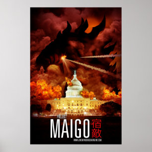 Póster Projeto Maigo, caracterizando o nêmesis