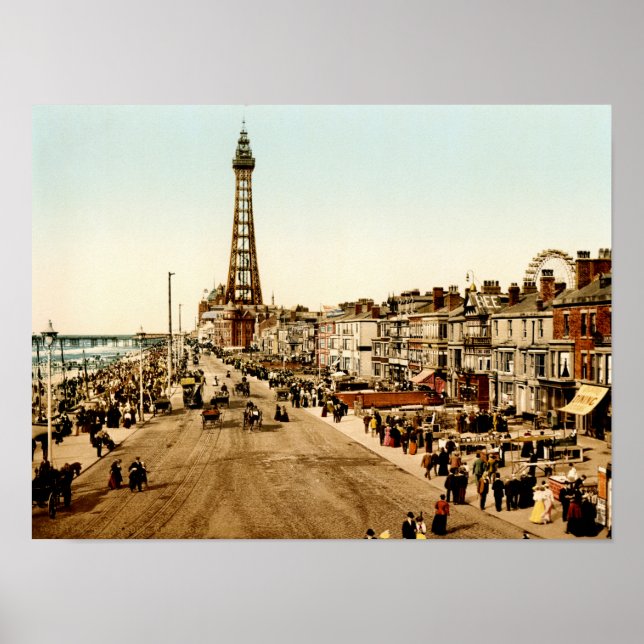 Poster Promenade Blackpool Lancashire Inglaterra (Frente)