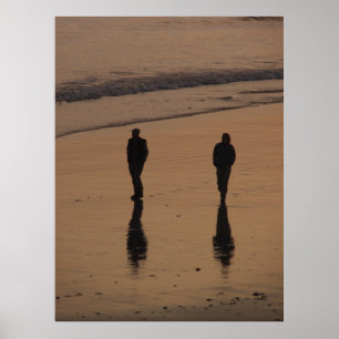 Póster promenade en casal au crépuscule